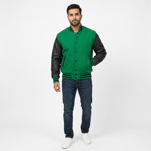 Veste universitaire homme à prix abordable, respirante, sur mesure, confortable, tendance, vêtement de sport, cuir véritable, 100% coton, hiver, meilleure qualité - Product Image 1