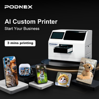 Imprimante UV à plat PodNEX AI pour coques de téléphone personnalisées, machine de vente automatique d'impression de coques de téléphone UV pour coques de téléphone personnalisées