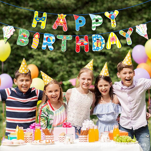 Set de Decoración para Fiesta de Cumpleaños Infantil, Guirnaldas de Papel Fáciles de Armar para Niños de 2 a 4 Años - Product Image 2