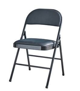 Toptan yüksek kalite ucuz katlanır masa ve sandalyeler Metal katlanır sandalyeler kullanılan siyah dış mekan mobilyası Modern bahçe sandalye - Product Image 1