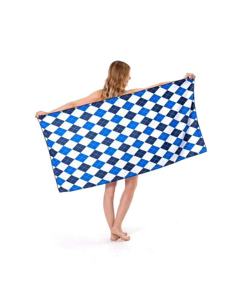 منشفة للشاطئ سريعة الجفاف من الألياف الدقيقة تصميم إسكندنافي منشفة للشاطئ مطبوعة تصدير عالية الجودة منشفة استحمام كبيرة 90*180