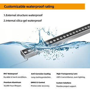 Cwl2328 <span class=keywords><strong>Luce</strong></span> Lineare LED RGBW DMX Personalizzata IP66 Impermeabile per Illuminazione Architettonica Esterna di Facciate di Edifici - Product Image 4
