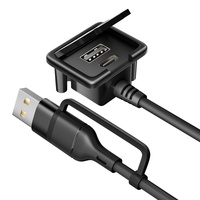 Kabel Ekstensi Pengisian Cepat USB & Type-C untuk Ransel, Aksesori 4-in-1