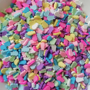 500克DIY工艺粘液撒复活节彩色兔子黄色小鸡裂蛋聚合物粘土撒片 - Product Image 1