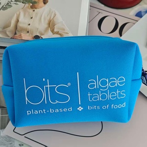 <b>Women</b> Zipper <b>Bag</b> Neoprene Makeup <b>Bag</b> Waterproof 3D Silicone Logo <b>For</b> Travel - Product Image 5