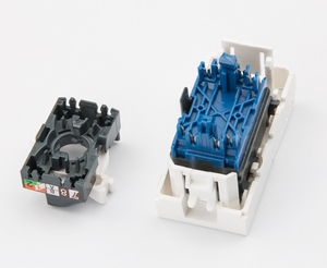 Zhefan 45*22.5 UTP Cat6 Legrand loại <span class=keywords><strong>RJ45</strong></span> mặt tấm Cat6 <span class=keywords><strong>RJ45</strong></span> kết nối toolless Keystone <span class=keywords><strong>jack</strong></span> - Product Image 5