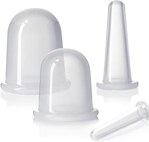 Handliches Anti-Cellulite-Vakuum-Schröpfen-Therapie-Set Silikon-Gesichts <span class=keywords><strong>massage</strong></span> gerät für das Gesichtskörper-Beinhals <span class=keywords><strong>massage</strong></span> werkzeug - Product Image 5