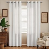 Haute Qualité Vente Chaude Tailles Personnalisées Naturel Semi Blanc Sheer Rideaux pour LivingroomS