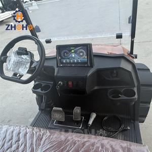 Voiturette <span class=keywords><strong>de</strong></span> golf électrique <span class=keywords><strong>de</strong></span> luxe grise à 4 places équipée d'un moteur <span class=keywords><strong>de</strong></span> 5 kW, adaptée aux courses - Product Image 5