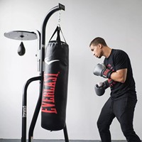 Support de boxe à deux stations Équipement de gymnastique Support de sac de frappe lourd