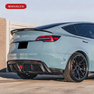 Kit de carrosserie en Fiber de carbone 2019 de haute qualité pour <span class=keywords><strong>Tesla</strong></span> modèle Y mise à niveau vers le Style <span class=keywords><strong>C</strong></span> avec lèvre avant diffuseur arrière jupes latérales becquet - Product Image 5