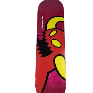 Vendita all'ingrosso di skateboard 100-Ponte di Skateboard Toymachine Professionale di Skateboard Con high-end 7-strato Tinto Doppio 7.75-8.5 pollici Con Canadese acero