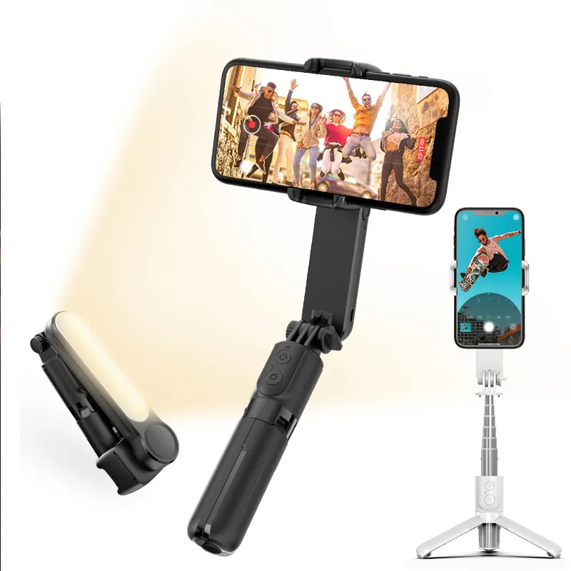 2021 Extend 360 Rotation Wireless LED Flexible Selfie Stick Tripod Handheld Gimbal Stabilizer