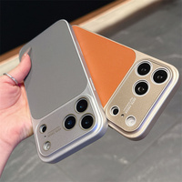 Étui de téléphone en cuir PU de luxe avec grande fenêtre pour iPhone 17 Pro Max 17 Air 16 15 14 13 12 avec film de protection d'objectif en verre, coque arrière antichoc