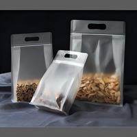 Sac d'emballage pour noix de cajou en plastique transparent de haute qualité, matériau écologique, fond carré épais, sac transparent à fond plat