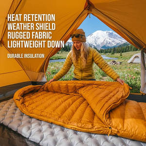 Sac de couchage mummy en duvet avec col et tube ajustables, boîte à pieds 3D, pour temps froid, en nylon léger, type enveloppe, pour camping hivernal, usine certifiée ISO9001 - Product Image 5