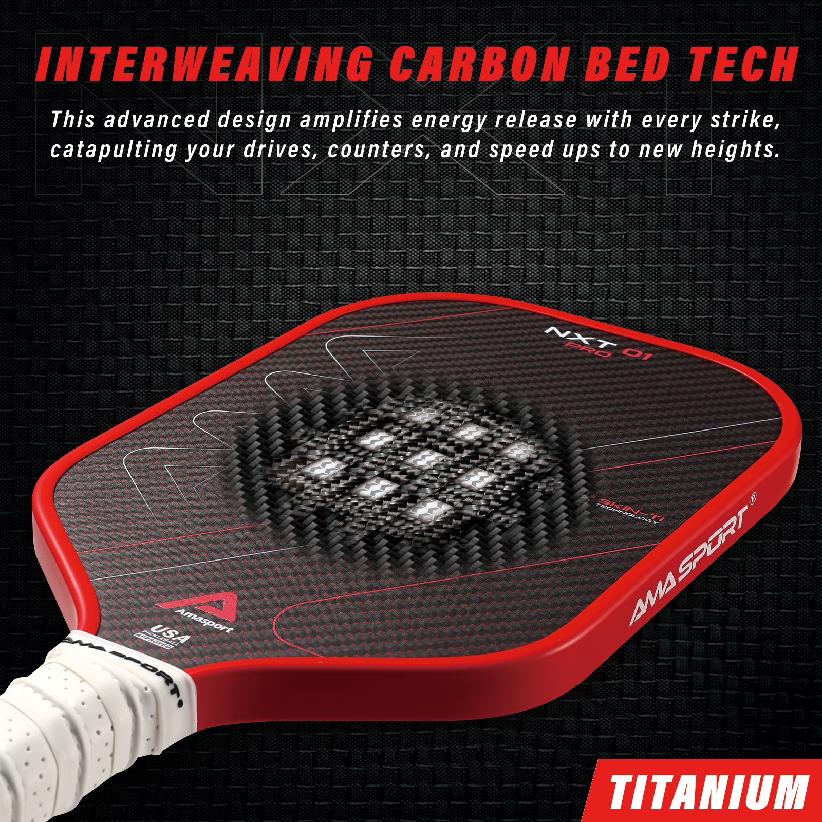 AMA SPORT NXT01 Ti - High Quality Pickleball Racket