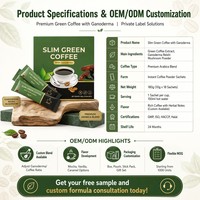 Café Vert Minceur en Gros avec Extrait de Ganoderma Reishi pour la Gestion du Poids – Poudre de Café Herbal Instantané – Marque Privée OEM
