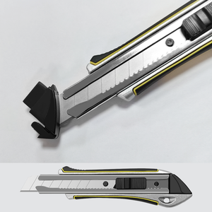 Cuchillo <span class=keywords><strong>Retráctil</strong></span> <span class=keywords><strong>de</strong></span> <span class=keywords><strong>Seguridad</strong></span> <span class=keywords><strong>de</strong></span> Grado Industrial <span class=keywords><strong>de</strong></span> 18 mm con Bloqueo Automático, Cuchilla <span class=keywords><strong>de</strong></span> Acero con Alto Contenido <span class=keywords><strong>de</strong></span> Carbono SK2 SK5, Cortador <span class=keywords><strong>de</strong></span> Acrílico - Product Image 2