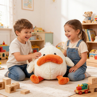Peluche interactive en forme de canard pour enfants, jouet doux et moelleux avec son électronique, poupée animale pour jeux d'intérieur, cadeau de vacances