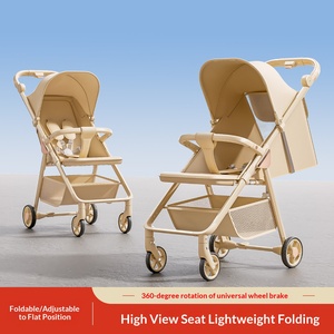 Passeggino Estivo Ultraleggero Pieghevole a 4 Ruote per Neonati, Reclinabile, con Telaio in Acciaio ad Alto Tenore di Carbonio, Compatto per Bambini e Neonati - Product Image 2