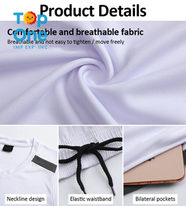 TopOne Wholesale <b>Cool</b> Quick Dry Sleeveless Shirt <b>Shorts</b> Basketball Jersey Uniform Sportswear Set - Product Image 4