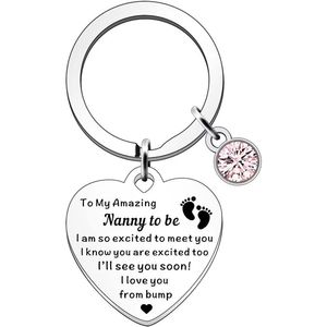Llavero de Acero Inoxidable con Logotipo Personalizado para el Día de la Madre, Regalo para Mamá, Oso Mamá, Acción de Gracias, Perfecto para Mamá con un Encanto de Cristal Brillante - Product Image 3