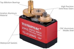 Aismartlink TD-8120MG 20kg kỹ thuật số <span class=keywords><strong>servo</strong></span> mô-men xoắn cao kim loại bánh răng không thấm nước 4.8-7.2V với 25t cánh tay cho 1/10 1/8 RC Xe Cánh tay robot - Product Image 3