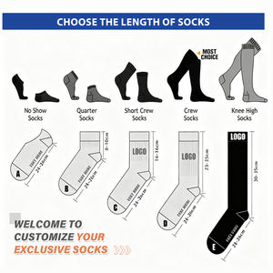 Chaussettes de sport pour hommes avec logo <span class=keywords><strong>personnalisé</strong></span>, broderie jacquard, antidérapantes, pour le football, la course à pied - Product Image 3