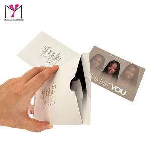 ชุดการ์ดซองจดหมายแบบมันเงา MUYANG ทุกสี พร้อมการ์ดขอบคุณ พร้อมเคล็ดลับดูแลเส้นผมสำหรับวิกผม ป้ายเสื้อผ้า - Product Image 1