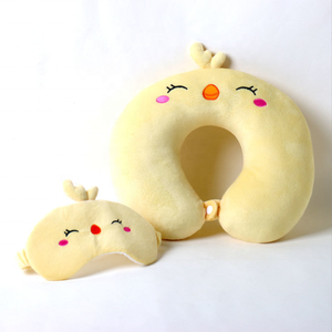 Gối Chữ U Hoạt Hình Bằng Vải Nhung Lông Gối Cổ Hình Chữ U Kèm Miếng Dán Mắt Khi Đi Du Lịch - Product Image 4