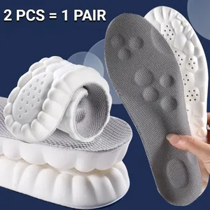 Semelles de chaussures de sport 4D super douces pour la course à pied, absorption des chocs, soutien de la voûte plantaire, inserts orthopédiques - Product Image 5