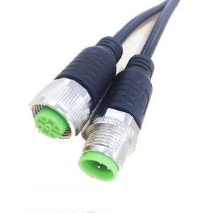 4-دبوس M12 ذكر وأنثى كابل دائري حلزوني محول سيارة IP68 ، مع 3-دبوس ، 5-دبوس و 6-دبوس - Product Image 5