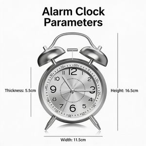 <span class=keywords><strong>Réveil</strong></span> analogique à quartz moderne de luxe en métal, créatif, petit, pour étudiants, table, cuisine, bureau, artefact de <span class=keywords><strong>réveil</strong></span> - Product Image 3