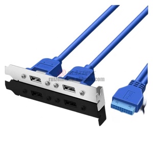 Mainboard komputer 20Pin ke konektor betina ganda Strip Panel Depan USB 3.0 garis satu jalur 2 Porta - Product Image 3