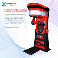 Machine de boxe King Of Hammer robuste pour la vente en gros, avec écran tactile et paiement par carte, équipement d'arcade pour l'entraînement physique