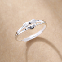 Bague tendance en acier inoxydable double couche avec nœud et cœur, plaquée or 18 carats, hypoallergénique, minimaliste, accessoires de mode
