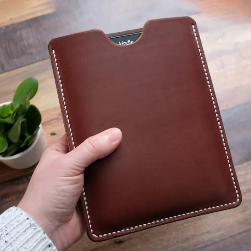 Durable Handmade Genuine Leather Kindle Case Gift Kindle Waterproof Protective Covers Sleeve
