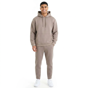 Ensembles de survêtement personnalisables pour hommes, sweat-shirt à capuche et pantalon de jogging, 100% coton molletonné, sur mesure, grandes tailles, avec logo, vente en gros - Product Image 1