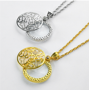 Vente chaude 6x <span class=keywords><strong>femme</strong></span> cadeau <span class=keywords><strong>loupe</strong></span> avec chaîne, collier pendentif <span class=keywords><strong>loupe</strong></span> de lecture - Product Image 2