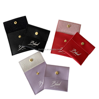 Sac d'emballage pour bijoux en lin et coton personnalisé avec rabat et cordon, sac anti-poussière pour montres avec bouton en bois