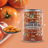 Prix bon marché 400g d'étain frais légumes fava fèves peuvent haricots cuits au four en conserve haricot blanc en sauce tomate