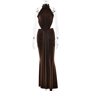 Abito da sera lungo da donna elegante a sirena, sexy, senza schienale, avvolgente sui fianchi, per l'estate 2026 - Vendita all'ingrosso - Product Image 5