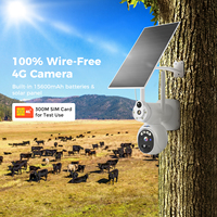 Full HD Night Vision 8MP Dual Lens 4G SIM Card Outdoor Wireless Ptz CCTV Solar Panel Camera Security