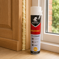Mousse polyuréthane monocomposant MUCHAO A33 500ml pour l'étanchéité des cadres de portes, la fixation des fenêtres et le remplissage de panneaux décoratifs