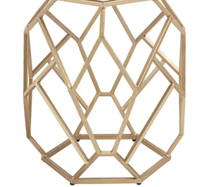 Table d'appoint moderne de luxe pour chambre à coucher, salle à manger, cuisine, salon, meubles de café avec dessus en métal et marbre, décoration intérieure - Product Image 3