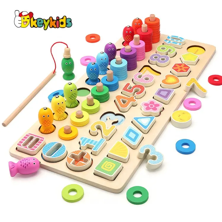 Mainan Edukasi Kayu Multifungsi Keluaran Baru untuk Anak Usia 3 Tahun W12D203
