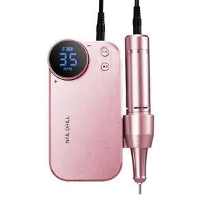 Taladro de uñas recargable de 2023 RPM, pantalla LCD inalámbrica de 35000 RPM, pulidor de uñas de manicura profesional inalámbrico para salón de belleza - Product Image 6