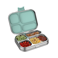 Boîte à lunch étanche pour enfants 2026, conteneur bento de qualité alimentaire, pique-niques et déjeuners, plateau intérieur en acier inoxydable amovible