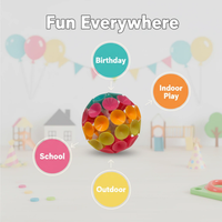 Balle sensorielle LED lumineuse en silicone à ventouse scintillante pour enfants, jouet anti-stress unisexe à partir de 5 ans, idéal pour les fêtes